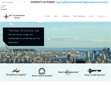 Tablet Screenshot of aayinvestmentsgroup.com
